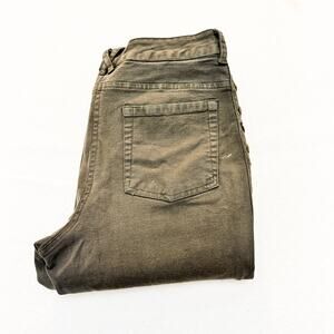 Chaser Skinny Motorcycle Lace-Up Denim Jeans Zip Fly Green Size Small